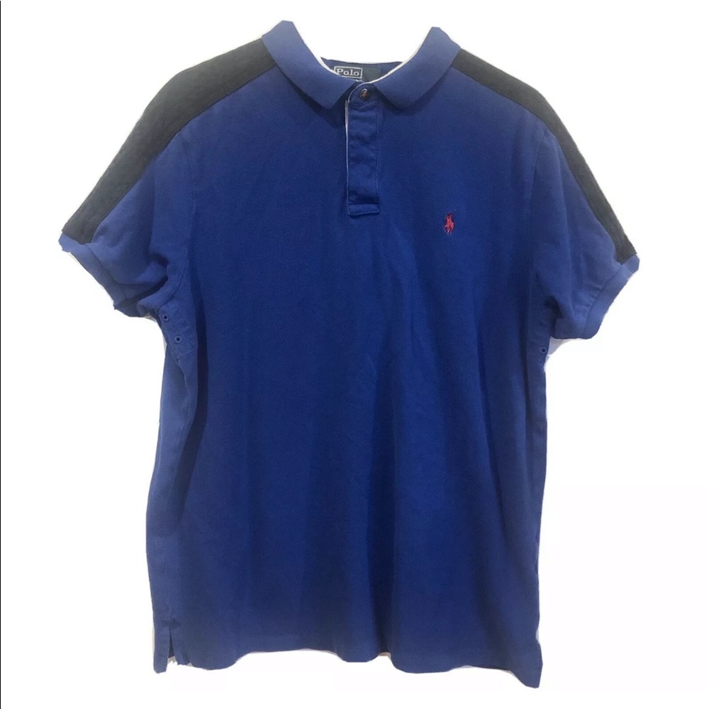 Polo Ralph Lauren Mens Blue Stripe Polo Size XL